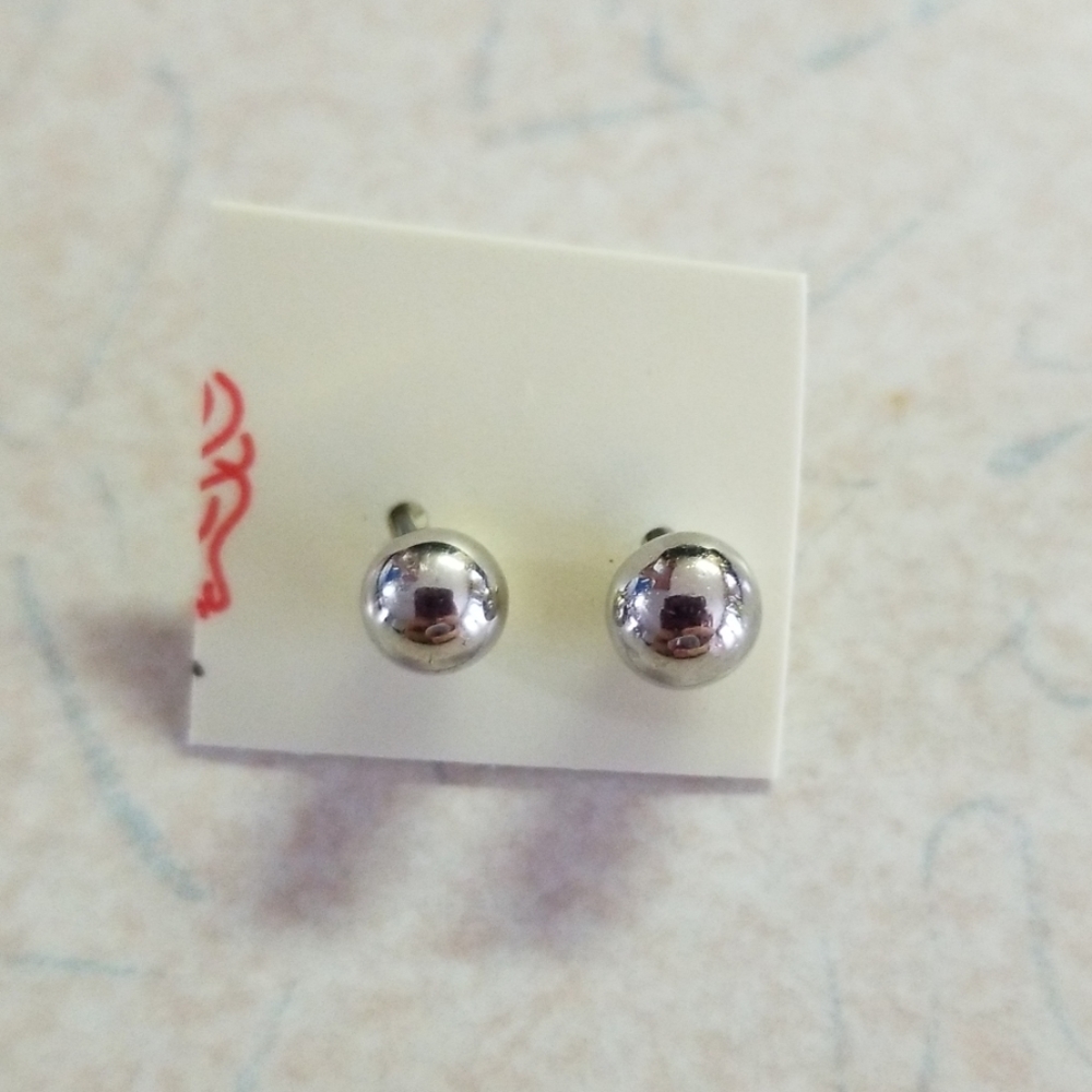 Silver studded earrings